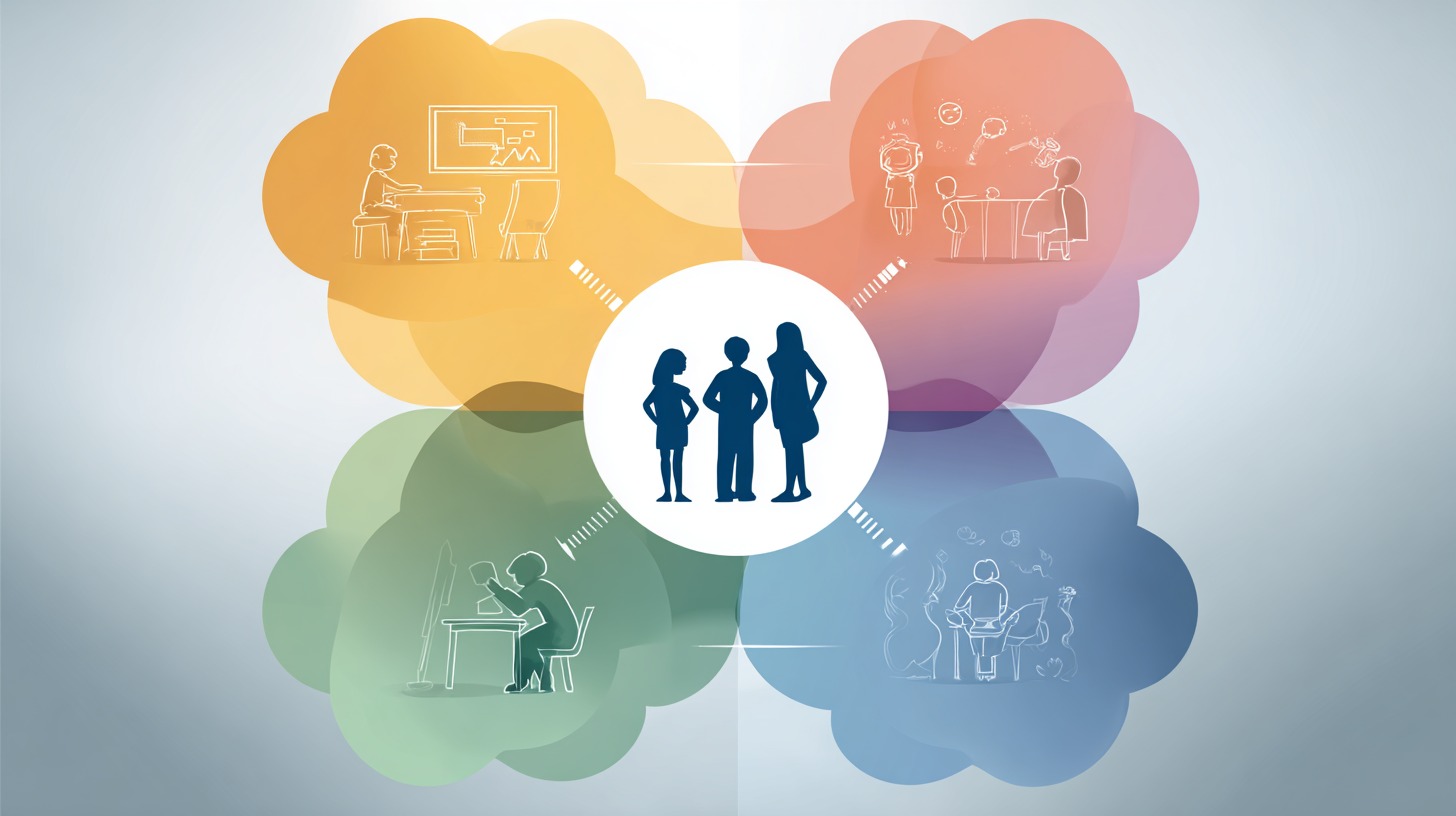 Illustration showing students supported through multiple instructional tiers